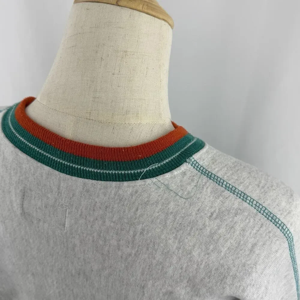 Vintage 90s Miami Dolphins Crewneck Sweatshirt Sz XL Gray Palm Legends Athletic - Picture 6 of 7